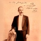 Retrato de Pío en 1910, dedicado a su segunda esposa Francisca. Gentileza de Gonzalo Wandosell.
