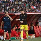 Fuoli en la banda en el partido ante el Atlético de Madrid.