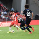 Lucas Robertone en el partido en casa contra el Atlético de Madrid.