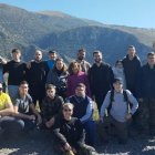 Alumnos que participaron en el ensayo de reforestación en la Sierra de Gádor la pasada semana.