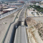 Vista aérea de la parte del soterramiento ferroviario ejecutado