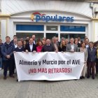 El PP de Almería y Murcia se han unido por el AVE en Vera.