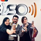 Ernesta Petruliene, Aridani Lorenzo y Gabriella Piñeiro, ganadores de la XVI Maratón de Radio de EISO.