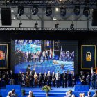 El Día de la Provincia de 2021. En el fondo se pueden ver los escudos de Almería, España, Andalucía y la bandera de la Unión Europea.