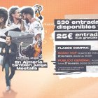 El cartel que anuncia el viaje de la afición del Valencia a Almería.