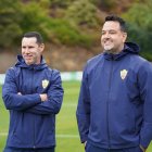 Diego Maziel (derecha), junto a Cid Andrade en un entrenamiento de la pretemporada invernal.