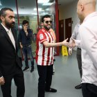 Turki Al-Sheikh en su primera visita al Estadio como presidente del Almería.