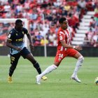 Lázaro Vinicius en la segunda parte del partido frente al Cádiz.