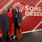 Ricardo Martínez, Guillermo Fernández y Marisol Ruiz dieron forma al himno del Almería en 2009.