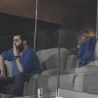 Turki con Florentino y Mohamed El Assy atento a todo.