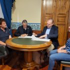 Firma del convenio entre el alcalde y el presidente de la Confederación Hidrográfica del Segura.
