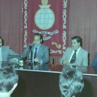 Juan Melero en sus tiempos de federativo con Luis Suárez y Juan Esteban Navajas..