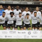 El once del Valencia ante el Rayo.