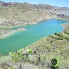 El fuerte descenso de las precipitaciones en la zona del embalse de Cuevas ha reducido  los niveles de agua.