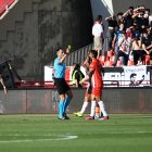 Luis Suárez fue amonestado en el Almería-Valencia.