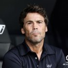 Rubi en el banquillo del Santiago Bernabéu.
