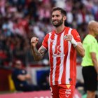 Leo Baptistao celebra su gol al Elche el pasado martes en el Mediterráneo.