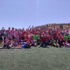 La imagen de la fiesta del Poli Almería en la hierba de la Ciudad Deporrtiva de Los Ángeles tras ganar 3-0 al Rincón.