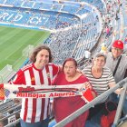 Aficionados del Almería en el Santiago Bernabéu.