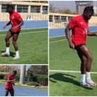 Imágenes del vídeo que ha subido el delantero maliense a sus redes sociales.