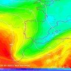 En la imagen se aprecia el \'descuelgue\' de la vaguada fría desde el continente europeo