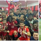 La fiesta en el vestuario después de recital de Lázaro Vinicius ante el Mallorca.