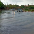 Imagen del pasado viernes de la rotonda cercana al Parque de las Familias.