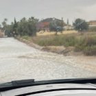 Imagen de una carretera almeriense durante las lluvias de ayer.