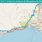 Mejora del firme en la A-7 entre los enlaces de Roquetas de Mar y Viator.