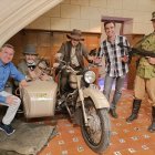 Rubén Molins, Miguel Morales, Japico, Jaume Palau y Leonardo Giménez, en la inauguración de la muestra en la Casa del Cine.