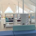 Imagen de uno de los espacios de la nueva biblioteca en la Plaza de Abastos de Albox.