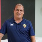Alberto Lasarte en la sala de prensa del Mediterráneo.