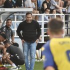 El técnico almeriense en la eliminatoria contra el filial de la Real Sociedad.