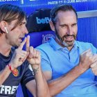 Dani Pendín y Vicente Moreno en su etapa con el Real Mallorca.