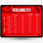 Estos son los precios de los abonos 23-24.