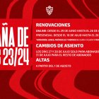 Las fechas claves de la campaña de abonos del Almería 23-24.