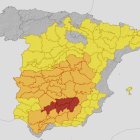 Mapa de España para este lunes.