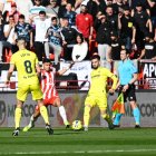 El roquetero en el partido ante el Almería en el Estadio de los Juegos Mediterráneos.