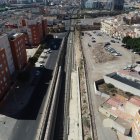 Vista aérea del primer tramo del soterramiento en El Puche