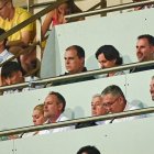 Rachad, Lasarte, Ibán y Esteban viendo el derbi Poli El Ejido-Almería en Santo Domingo.