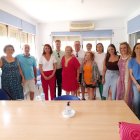 Autoridades durante su visita al centro de participación de Albox.