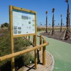 Cartel que marca el acceso al renovado Delta del Andarax