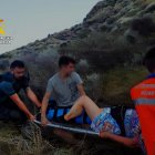 Rescate de la mujer en Cabo de Gata.