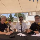 Alfredo Casas con los miembros del Hotel Don Ignacio, Juan Carlos y Pedro.