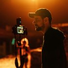 Ángel Gómez Hernández, durante el rodaje de El Hombre del Saco. Foto: Dani Medina.