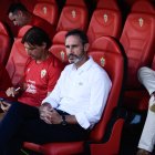 Vicente Moreno en la previa de un Almería-Real Madrid que fue entretenido.