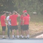 Joào Gonçalvez habla con Vicente Moreno sobre el nuevo Almería.