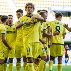 Jorge Pascual (20 años), celebrando el gol que encarrilaba la victoria contra el Eldense.