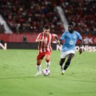 Embarba en el partido ante el Celta.