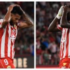 Luis Suárez y Koné no encuentran el camino del gol.